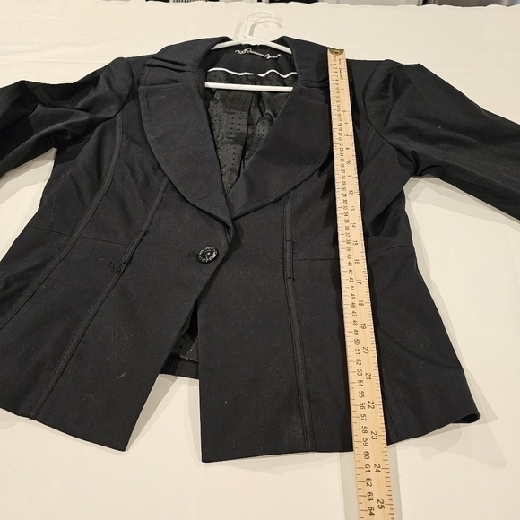 WHITE HOUSE BLACK & WHITE Black Shawl Tuxedo Evening Event Blazer Jacket sz M - Picture 6 of 15